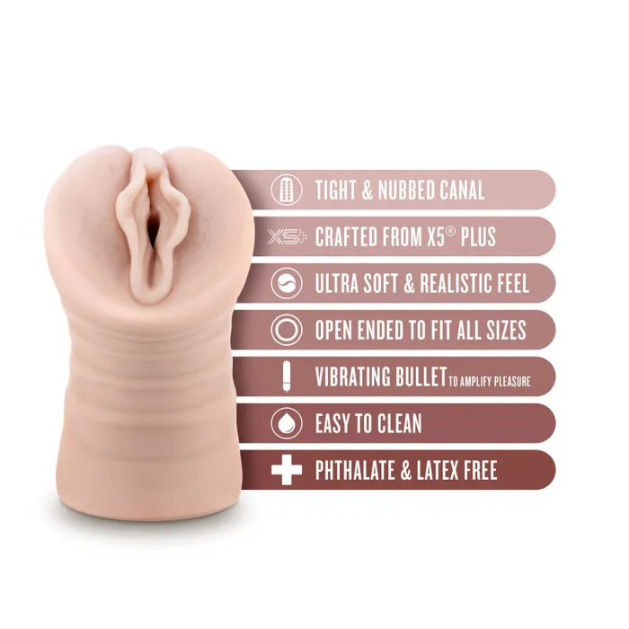 Enlust - Destini - Vibrating Stroker - Beige | Blush Male Sex Toys
