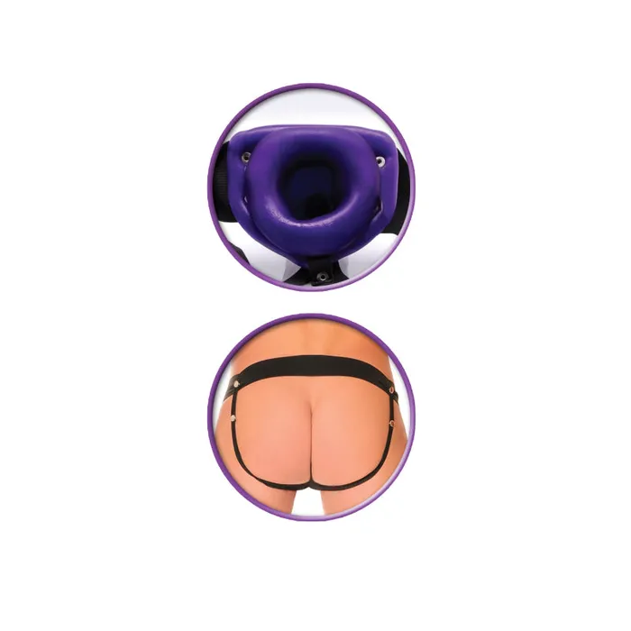 Female Sex Toys | Fetish Fantasy Series for Him or Her Vibrating Hollow Strap-on - Purple - Pipedream