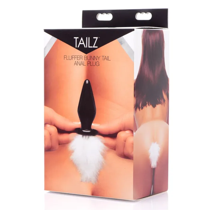 Fluffer Bunny Tail Glass Anal Plug | XR Brands Tailz Anal Fluffer Bunny Tail Glass Anal Plug | XR Brands Tailz Anal