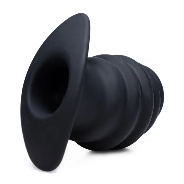 Male Sex Toys | XR Brands Master Series Hive Ass Tunnel Silicone Ribbed Hollow Anal Plug - Medium Male Sex Toys | XR Brands Master Series Hive Ass Tunnel Silicone Ribbed Hollow Anal Plug - Medium