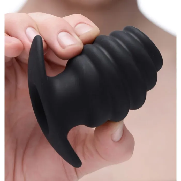 Male Sex Toys | XR Brands Master Series Hive Ass Tunnel Silicone Ribbed Hollow Anal Plug - Medium Male Sex Toys | XR Brands Master Series Hive Ass Tunnel Silicone Ribbed Hollow Anal Plug - Medium