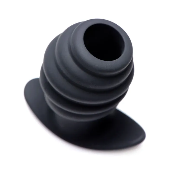 Male Sex Toys | XR Brands Master Series Hive Ass Tunnel Silicone Ribbed Hollow Anal Plug - Medium Male Sex Toys | XR Brands Master Series Hive Ass Tunnel Silicone Ribbed Hollow Anal Plug - Medium