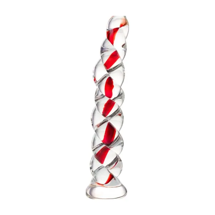 Sexus Glass Dildos | Sexus Glass Dildo Red Ribbed 18.2cm Sexus Glass Dildos | Sexus Glass Dildo Red Ribbed 18.2cm