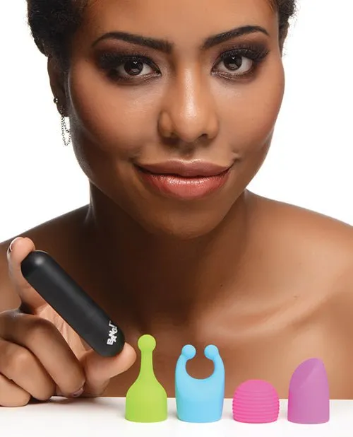 XR Brands Bang - Rechargeable Bullet Vibrator With 4 Attachments | Female Sex Toys XR Brands Bang - Rechargeable Bullet Vibrator With 4 Attachments | Female Sex Toys
