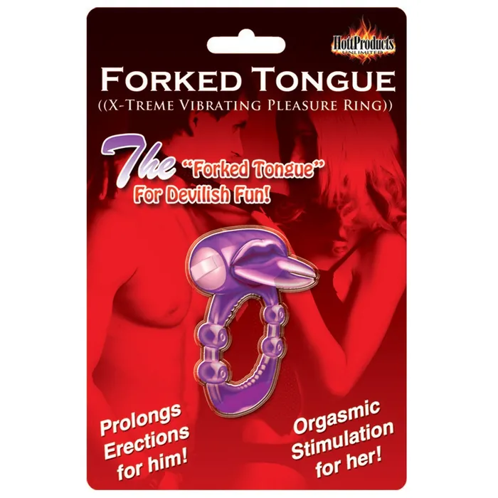 GWorld Vibrators Forked Tongue Xtreme Vibrating Pleasure Ring Purple
