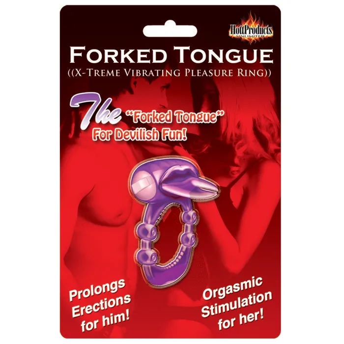 GWorld Vibrators Forked Tongue Xtreme Vibrating Pleasure Ring Purple
