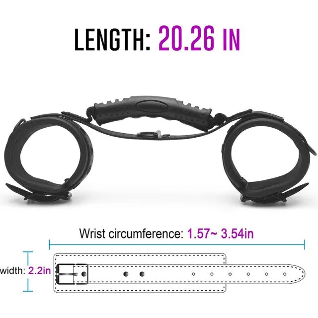 69shadesofplay Sex Bondage Handcuff with Handle Restraint Kit Couples