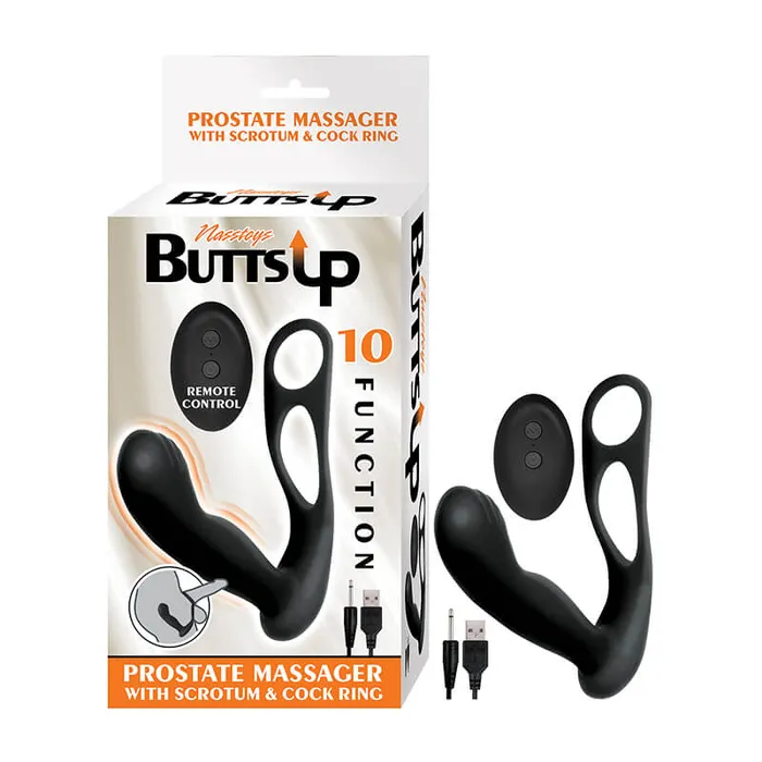 Butts Up Prostate Massager With Scrotum Cock Ring Black NASSTOYS Male Sex Toys Butts Up Prostate Massager With Scrotum Cock Ring Black NASSTOYS Male Sex Toys