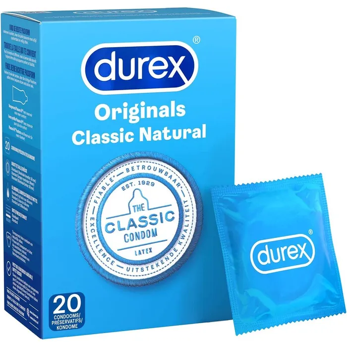 Durex Vibrators Durex Originals Classic Natural Condoms 20 Pack
