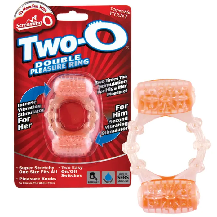 Male Sex Toys SCREAMING O Screaming O TwoO Double Pleasure Ring