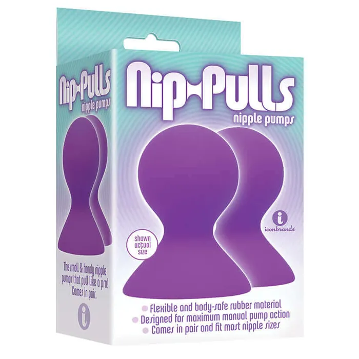 Vibrators ICON BRANDS The 9S NipPulls Nipple PumpsPurple
