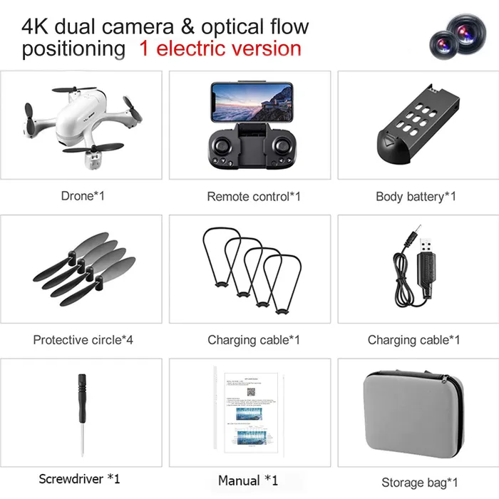 3ZToyBox Vibrators S88 Foldable Drone Pocket RC Quadcopter