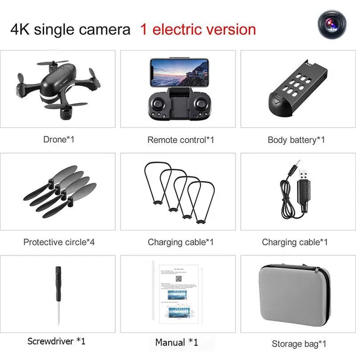 3ZToyBox Vibrators S88 Foldable Drone Pocket RC Quadcopter