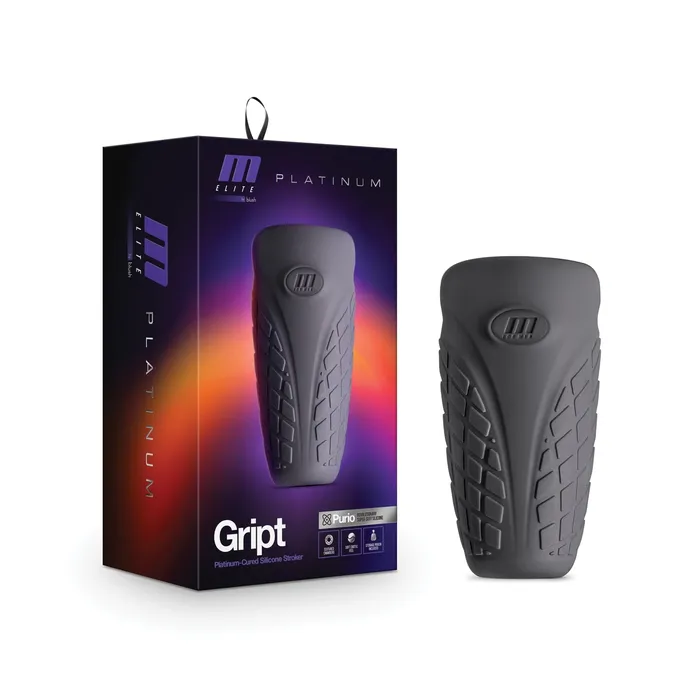Blush Novelties Male Sex Toys Blush M Elite Platinum Gript Silicone Stroker