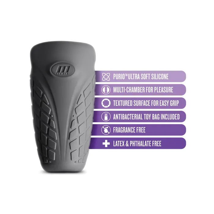 Blush Novelties Male Sex Toys Blush M Elite Platinum Gript Silicone Stroker
