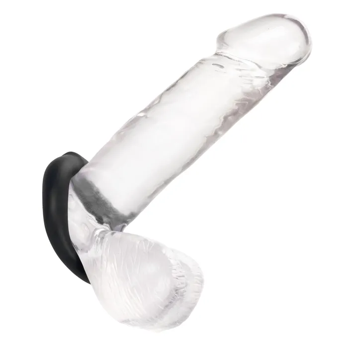 CalExotics Male Sex Toys Alpha Liquid Silicone Optimum Ring Black