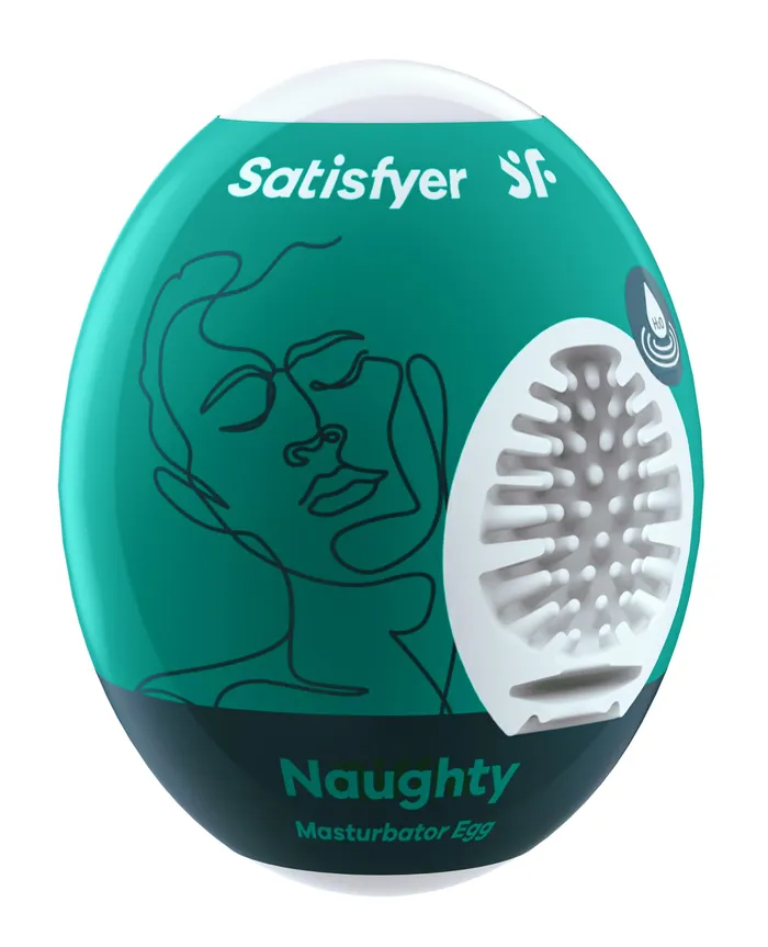 Male Sex Toys Satisfyer Satisfyer Masturbator Egg Naughty Dark Green