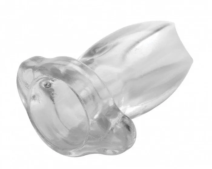 XR Brands Master Series Male Sex Toys Peephole Clear Hollow Anal Plug Small XR Brands Master Series Male Sex Toys Peephole Clear Hollow Anal Plug Small