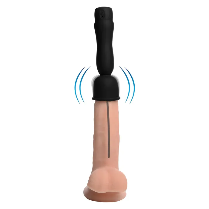 XR Brands Trinity Vibes Male Sex Toys 16x Penis Head Teaser With Urethral Sound Black