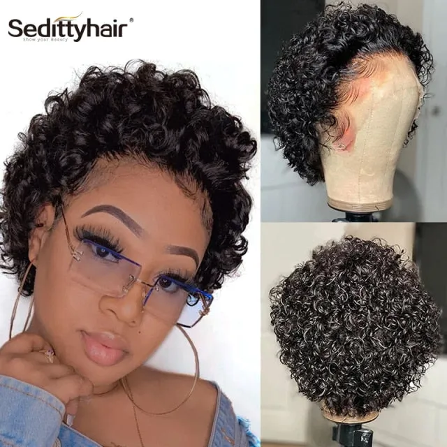 Javaughn69ways Couples Short Curly lace frontal bouncy curly human hair Javaughn69ways Couples Short Curly lace frontal bouncy curly human hair