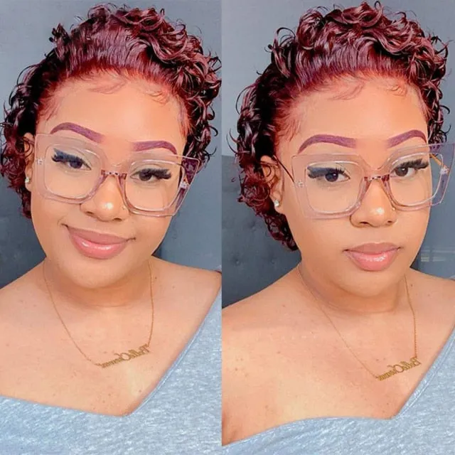 Javaughn69ways Couples Short Curly lace frontal bouncy curly human hair Javaughn69ways Couples Short Curly lace frontal bouncy curly human hair